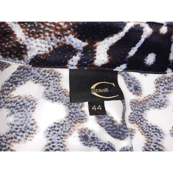 Just Cavalli Italy 44 Leopard Animal Print 3/4 Length Sleeve Blouse - Picture 3 of 9